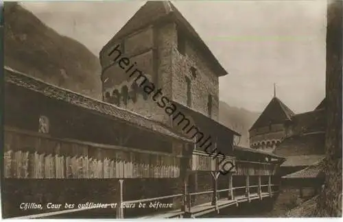 Chillon - Cour des oubliettes et tours de defense - Edition Th. Anderegg Bazar de Chillon