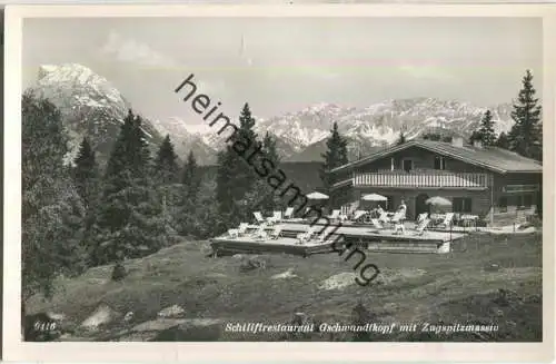 Schiliftrestaurant Gschwandtkopf mit Zugspitzmassiv - Foto-Ansichtskarte - Verlag Chizzali Innsbruck