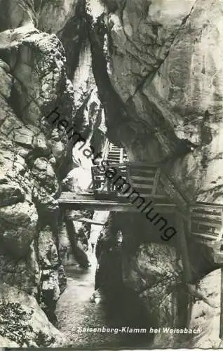 Seisenberg Klamm bei Weissbach - Foto-Ansichtskarte - Verlag J. Schmidt Lofer bei Salzburg