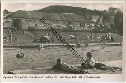 Baiersbronn - Luft- und Freischwimmbad - Foto-Ansichtskarte - Verlag A. Weber & Co. Stuttgart