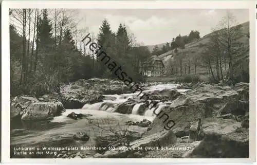 Baiersbronn - Partie an der Murg - Foto-Ansichtskarte - Verlag A. Weber & Co. Stuttgart