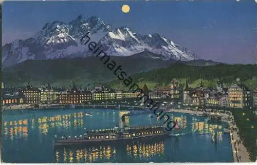 Luzern - Mondscheinkarte - Verlag Wehrli AG Kilchberg