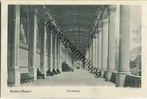 Baden-Baden - Trinkhalle - Verlag Friedr. Spies Baden-Baden 1910