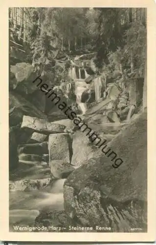 Wernigerode - Steinerne Renne - Verlag E. Riehn Wernigerode 50er Jahre