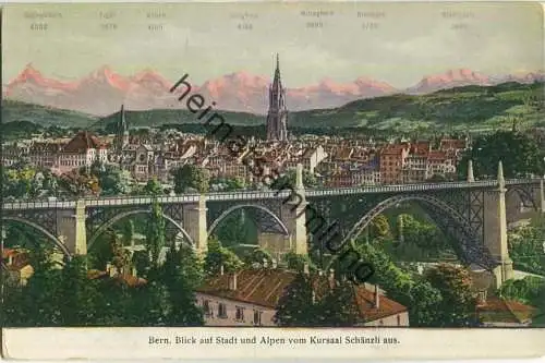 Bern - Blick auf Stadt und Alpen vom Kursaal Schänzli aus