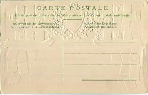 La Chaux-de-Fonds - Rue Leopold Robert - Edition H. Guggenheim & Cie. Zürich - Briefmarken - Wappen - Prägedruck