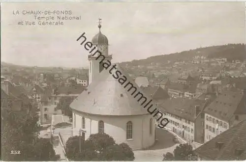 La Chaux-de-Fonds - Temple National et Vue Generale - Edition Perrochet & David La Chaux-de-Fonds