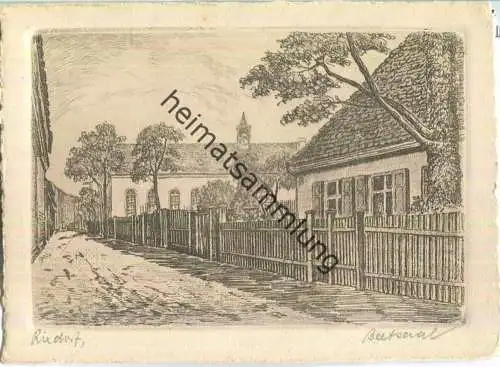 Berlin-Rixdorf - Radierung - Beetsaal ca. 1940 - Original-Radierung - Handabzug