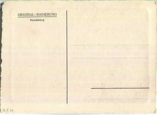 Berlin-Rixdorf - Radierung - Beetsaal ca. 1940 - Original-Radierung - Handabzug