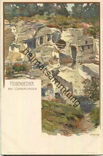 Heidenlöcher bei Überlingen - Künstlerkarte Karl Mutter - Verlag J. Velten Karlsruhe