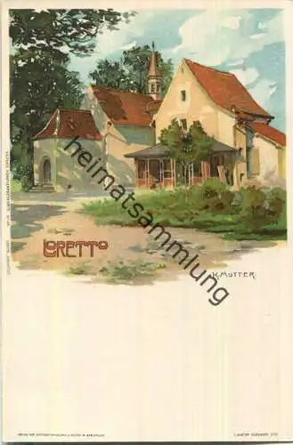 Freiburg - Loretto - Künstlerkarte Karl Mutter - Verlag J. Velten Karlsruhe