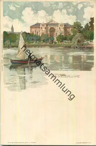 Karlsruhe - Künstlerkarte Karl Mutter - Verlag J. Velten Karlsruhe