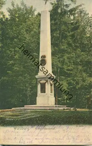 Würzburg - Kriegerdenkmal - Soldatenkarte