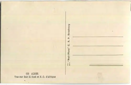 Alger - Vue sur Bab El Oued - Real-Photo CAP Strasbourg