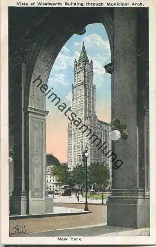 New York City - Vista of Woolworth Building - Gebrauchsspuren - Edition Haberman's Bronx New York