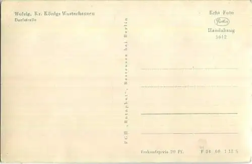 Wolzig - Dorfstrasse - Foto-AK - Verlag PGH Rotophot Bestensee