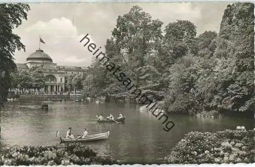 Wiesbaden - Kurhaus Rückansicht - Foto-Ansichtskarte - Photografik Kunstanstalt GmbH Neckargemünd