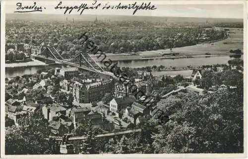 Blick vom Berggasthaus Loschwitzhöhe - Foto-AK