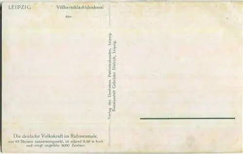 Leipzig - Völkerschlachtdenkmal - Verlag des Deutschen Patriotenbundes Leipzig