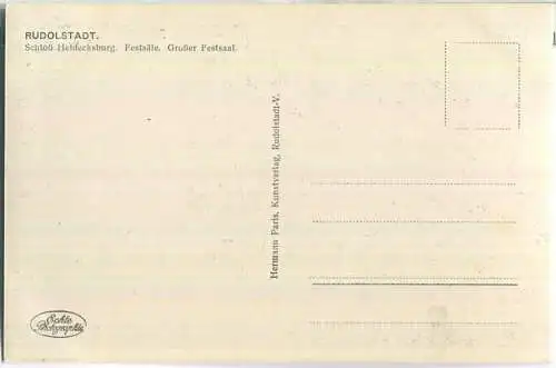 Rudolstadt - Schloss Heidecksburg - Grosser Festsaal - Foto-AK - Verlag Hermann Paris Rudolstadt