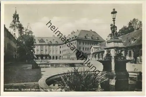 Rudolstadt - Schloss Heidecksburg - Schlosshof - Foto-AK - Verlag Hermann Paris Rudolstadt