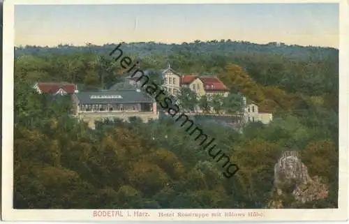 Bodetal - Hotel Rosstrappe mit Bülows Höhe - AK ca. 1910 - Verlag Louis Glaser Leipzig