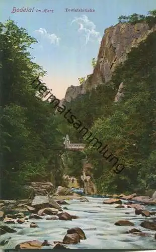 Bodetal im Harz - Teufelsbrücke - AK ca. 1910 - Verlag Louis Glaser Leipzig