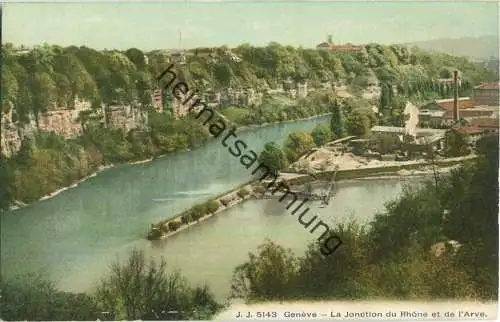 Geneve - La Jonction du Rhone et de l'Arve - Edituion Jullien freres Geneve