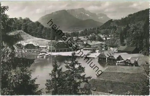 Ferienland Königssee mit Blick zur Seelände - Foto-AK - Verlag Schöning & Co. Lübeck