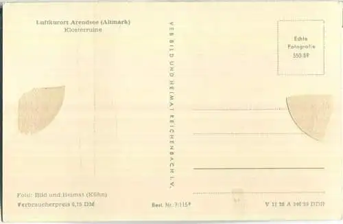 Arendsee - Klosterruine - VEB Bild und Heimat Reichenbach