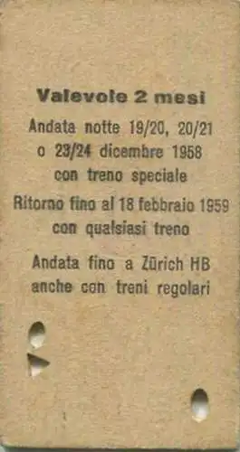 Schweiz - SBB/CIT/Popularis - Biglietto spegiale - Baden Bf Chiasso e ritorno via Zürich oder Rotkreuz Arth-Glodau - Fah