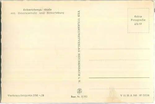 Eckartsberga mit Zentralschule und Eckartsburg - VEB Bild und Heimat Reichenbach 50er Jahre