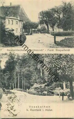 Vosskathen bei Reinfeld - Gastwirtschaft Waldesruh Inhaber Ferd. Stapelfeldt - Verlag Th. Bruss Reinfeld