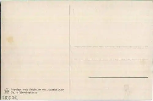 München - Theatinerkirche - signiert Kley 20er Jahre