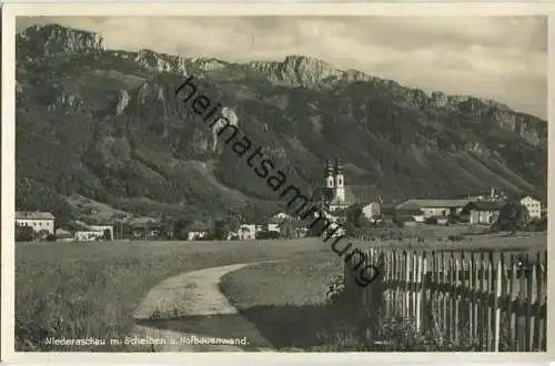 Niederaschau mit Scheiben und Hofbauenwand - Foto-Ansichtskarte - Verlag N. Bergtold Sachrang