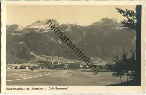 Niederaschau mit Kampen und Scheibenwand - Foto-Ansichtskarte - Verlag N. Bergtold Sachrang