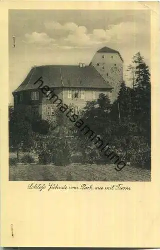 Schloss Jühnde vom Park aus mit Turm - Verlag Gustav Schreyer Dransfeld