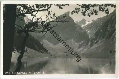 Seealpsee mit Säntis - Foto-Ansichtskarte - Verlag Hans Gross St. Fiden-St. Gallen