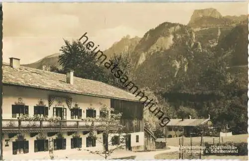 Aschau - Alpengasthof Högermühle mit Kampen- und Scheibenwand - Foto-Ansichtskarte - Verlag Georg Bichler Altenmarkt