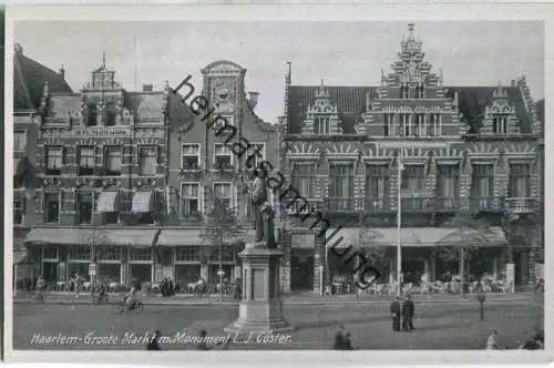 Haarlem-Groote - Markt mit Monument L. J. Coster - ohne Verlagsangabe
