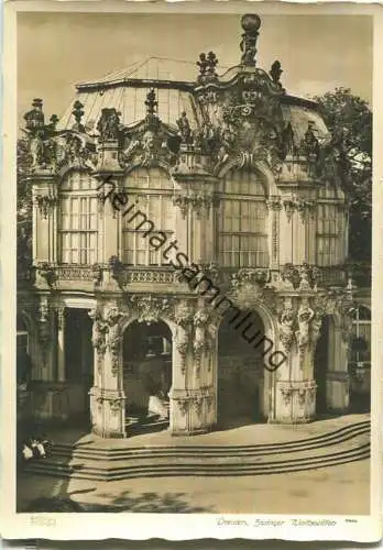 Dresden - Zwinger Wallpavillon - Foto-AK Handabzug - Verlag Walter Hahn Dresden Nr. 10654