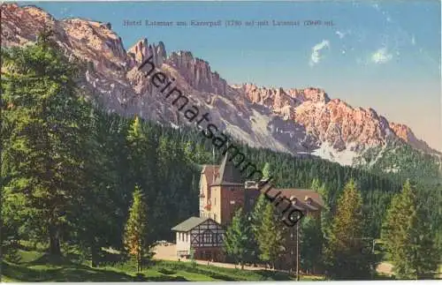 Hotel Latemar am Karerpass mit Latemar - Verlag Josef Werth Toblach