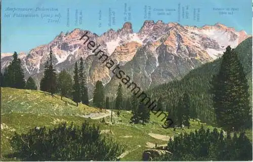 Ampezzaner Dolomiten bei Plätzwiesen - Verlag Joh. F. Amonn Bozen