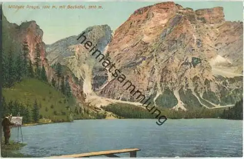 Wildsee Prags mit Seekofel - Verlag Josef Werth Photograph Olang