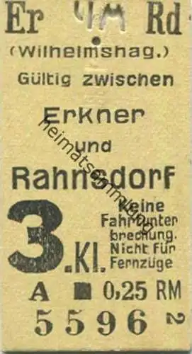 Deutschland - (Wilhelmshagen) - Gültig zwischen Erkner und Rahnsdorf - keine Fahrtunterbrechung keine Fernzüge - S-Bahnv
