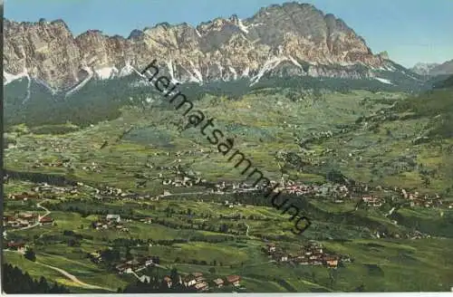 Cortina mit Cristallo von Belvedere - Dolomitenstrasse - Verlag Josef Werth Toblach
