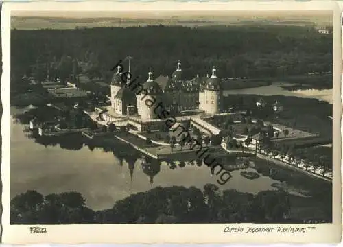 Luftbild Jagdschloss Moritzburg - Foto-Ansichtskarte Handabzug - Verlag Walter Hahn Dresden Nr. 10080
