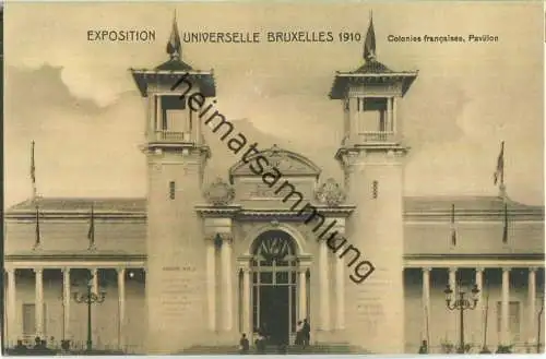 Exposition Universelle Bruxelles 1910 - Colonies francaises Pavillon - Edit. V. F. Bruxelles