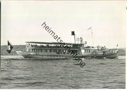 Zürich - Raddampfer Stadt Zürich - Foto Ch. Kunz Zürich - Verlag Ernst B. Leutwiler Zürich