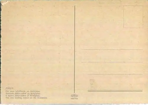 Zürich - Die neue Schifflände am Bürkliplatz - Verlag Krüger